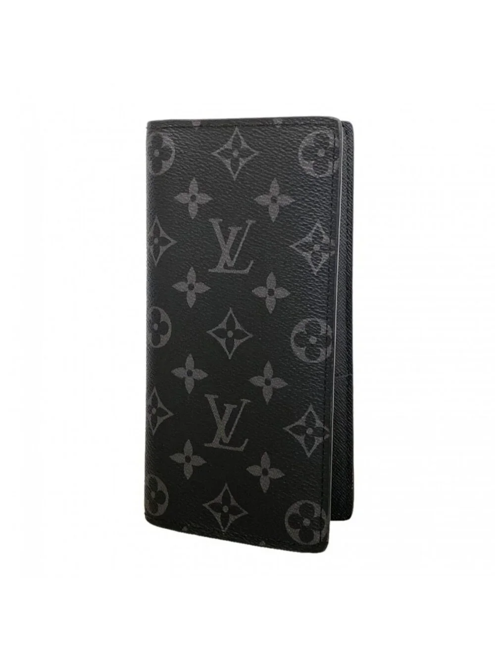 Louis Vuitton Wallet Monogram Eclipse Portefeuille Brazza Black